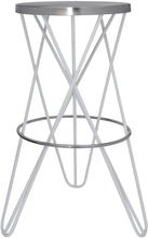 Load image into Gallery viewer, Mercury White / Silver Bar Stool
