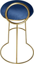 Load image into Gallery viewer, Ring Navy Velvet Counter Stool
