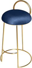 Load image into Gallery viewer, Ring Navy Velvet Counter Stool
