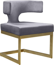 Load image into Gallery viewer, Alexandra Grey Velvet Dining Chair
