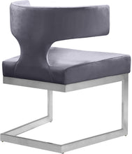 Load image into Gallery viewer, Alexandra Grey Velvet Dining Chair
