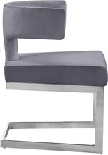 Load image into Gallery viewer, Alexandra Grey Velvet Dining Chair
