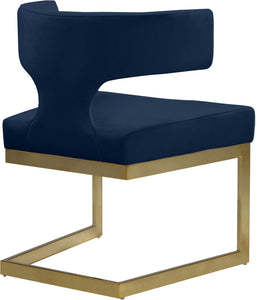 Alexandra Navy Velvet Dining Chair