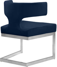 Load image into Gallery viewer, Alexandra Navy Velvet Dining Chair
