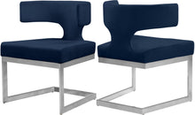 Load image into Gallery viewer, Alexandra Navy Velvet Dining Chair
