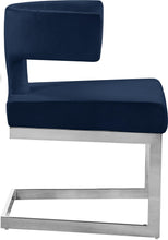 Load image into Gallery viewer, Alexandra Navy Velvet Dining Chair
