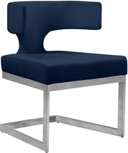 Load image into Gallery viewer, Alexandra Navy Velvet Dining Chair
