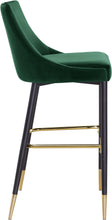 Load image into Gallery viewer, Sleek Green Velvet Stool
