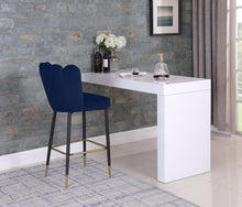 Load image into Gallery viewer, Lily Navy Velvet Stool
