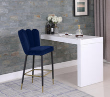 Load image into Gallery viewer, Lily Navy Velvet Stool
