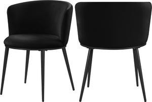 Skylar Black Velvet Dining Chair