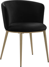 Load image into Gallery viewer, Skylar Black Velvet Dining Chair
