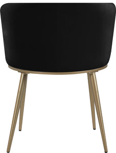 Skylar Black Velvet Dining Chair