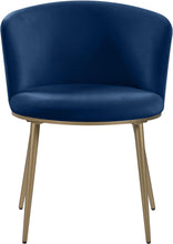 Load image into Gallery viewer, Skylar Navy Velvet Dining Chair
