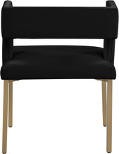 Load image into Gallery viewer, Caleb Black Velvet Dining Chair
