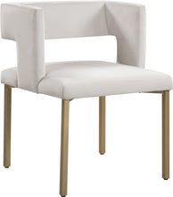 Load image into Gallery viewer, Caleb Cream Velvet Dining Chair
