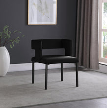 Load image into Gallery viewer, Caleb Black Velvet Dining Chair
