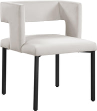 Load image into Gallery viewer, Caleb Cream Velvet Dining Chair
