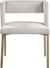 Load image into Gallery viewer, Caleb Cream Velvet Dining Chair
