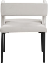 Load image into Gallery viewer, Caleb Cream Velvet Dining Chair
