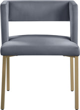 Load image into Gallery viewer, Caleb Grey Velvet Dining Chair
