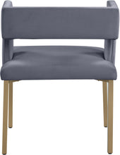 Load image into Gallery viewer, Caleb Grey Velvet Dining Chair
