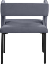 Load image into Gallery viewer, Caleb Grey Velvet Dining Chair
