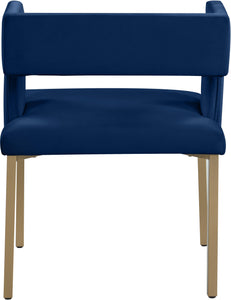 Caleb Navy Velvet Dining Chair