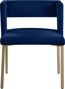 Caleb Navy Velvet Dining Chair