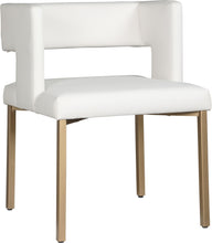 Load image into Gallery viewer, Caleb White Faux Leather Dining Chair
