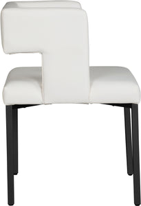 Caleb White Faux Leather Dining Chair