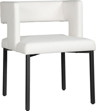 Load image into Gallery viewer, Caleb White Faux Leather Dining Chair
