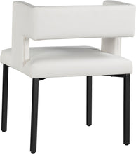 Load image into Gallery viewer, Caleb White Faux Leather Dining Chair
