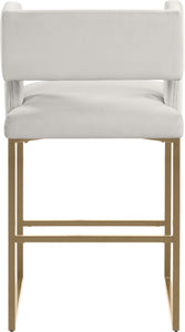 Caleb Cream Velvet Counter Stool