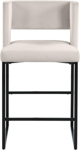 Caleb Cream Velvet Counter Stool