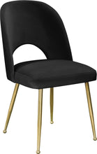 Load image into Gallery viewer, Logan Black Velvet Dining Chair
