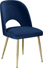 Load image into Gallery viewer, Logan Navy Velvet Dining Chair
