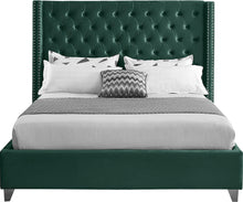 Load image into Gallery viewer, Aiden Green Velvet King Bed
