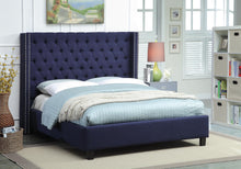 Load image into Gallery viewer, Ashton Navy Linen King Bed
