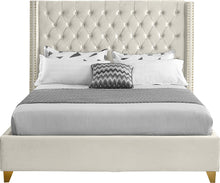 Load image into Gallery viewer, Barolo Cream Velvet King Bed

