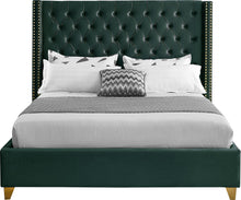 Load image into Gallery viewer, Barolo Green Velvet Full Bed
