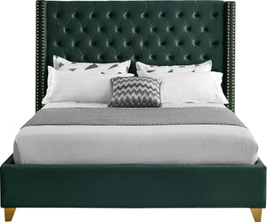 Barolo Green Velvet Full Bed