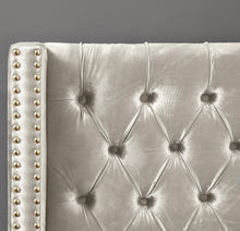 Load image into Gallery viewer, Barolo Cream Velvet Queen Bed
