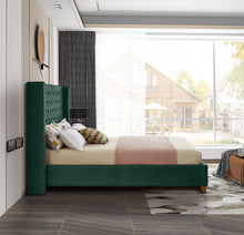 Load image into Gallery viewer, Barolo Green Velvet Queen Bed
