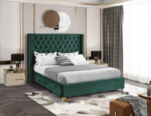 Load image into Gallery viewer, Barolo Green Velvet King Bed
