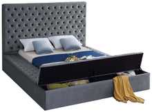 Load image into Gallery viewer, Bliss Grey Velvet Queen Bed (3 Boxes)
