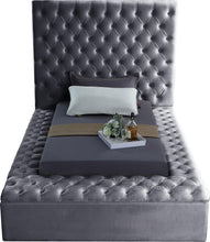 Load image into Gallery viewer, Bliss Grey Velvet Twin Bed (3 Boxes)
