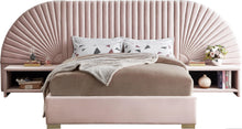 Load image into Gallery viewer, Cleo Pink Velvet Queen Bed (3 Boxes)
