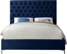 Load image into Gallery viewer, Cruz Navy Velvet King Bed
