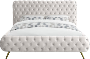 Delano Cream Velvet King Bed